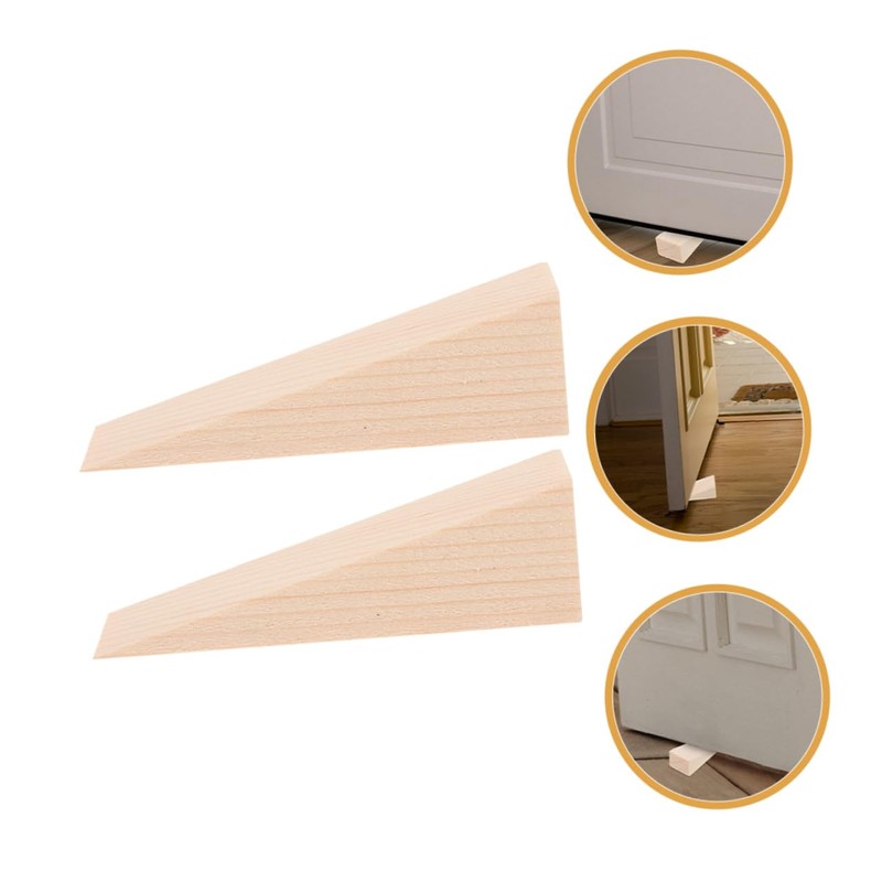 STOBOK 4sets Wooden Door Wedge Stopper Mute Door Stopper Wall