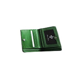 (1386) 5 Colors Thin Denim Fabric Friendly Compact Bifold Wallet (No Coin Purse) 6 Cards + 1 Card Slots Bill Compartment Morris Lee Pass Case Commuter Wallet Lightweight Unisex (Green)