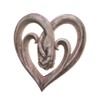 Wooden Sculpture Wall Art Handshake Craft Statue for Home Office