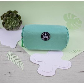 School Pencil Case 3 Zips QUIJOTE PAPER WORLD - Large Capacity Pencil Case with 3 Pockets and Safety Closure, Durable Fabric, for School, College, Office, Green