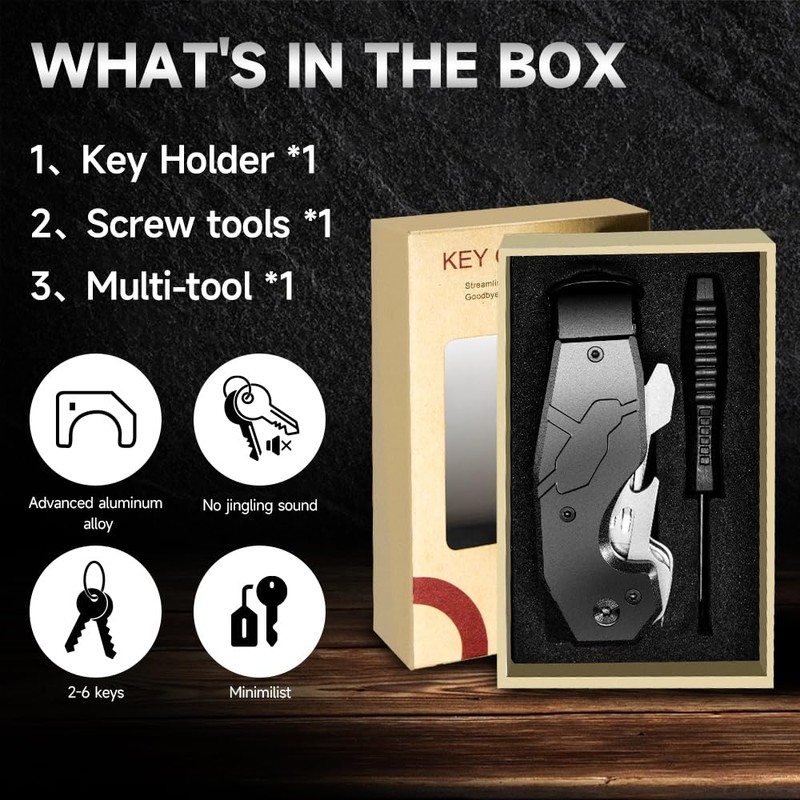 Zeeker Sleek and Durable Key Ring Organizer – Compact Key