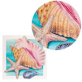 Ideen mit Herz Diamond Painting Greeting Card | Rhinestone Edition | 16 x 16 cm | 370 gsm | Includes Stones, Envelope & Tools (Shells)