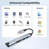 USB C Hub, USB C Adapter 5-in-1 with 2 USB