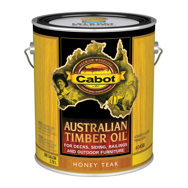 Cabot Australian Timber Oil Wood Stain and Protector, Honey Teak,