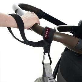 Momcozy Handle Strap for Baby Stroller | Safety Wrist Leash | Adjustable Pram Wheelchair Hand Leash | with Hooks for Storing Items | Security-Accessory for Child Safety