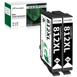 Remanufactured Ink Cartridges Replacement for Epson 812 XL T812 T812XL Black Ink Cartridges for Epson Workforce WF-7840 WF-7820 WF-7310 EC-C7000 Printer (2 Pack Black)