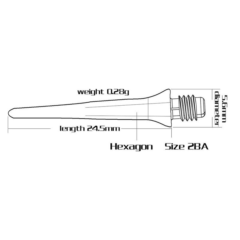 CUESOUL TOUCH-Point Short Soft Tip Dart Point 2BA, 80 Count