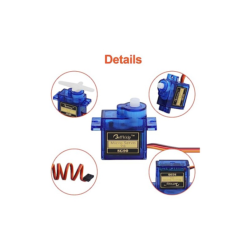 4Pcs SG90 9g Micro Servos for RC Robot Helicopter Airplane