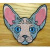 MILITRADER Hairless Egyptian Cat Face Pretty Kitty Head Patch (100%