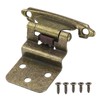 sourcing map 3/8" Inset Cabinet Door Hinges, 6 Pcs Self