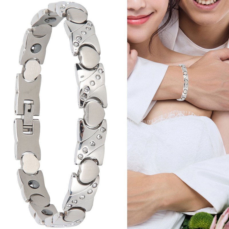 Magnet Bracelet Pain Relieve Hand Chain Stainless Steel Health Care