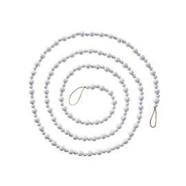 RAZ Imports 2021 Holiday Homestead 9.25' White Beaded Garland