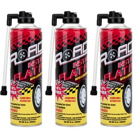 Road Instant Fixes Flat Tire Easy Hose Tire Inflator Air Filler Sealant 16oz (3 Pack)