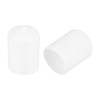 sourcing map 100pcs Round Rubber End Caps 5/8"(15.5mm) White Vinyl