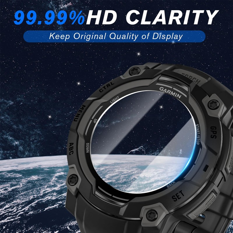 NECARSIN 6 Packs Compatible for Garmin Instinct 3 45mm Screen