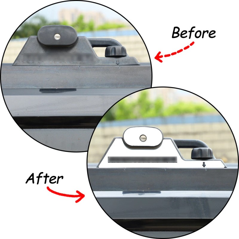 klend-cartrim Chrome Steel Roof Rack Side Inserts Stickers Panel Trim