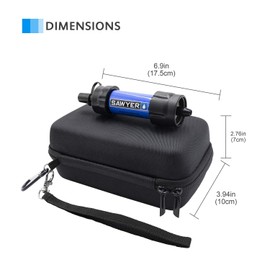 ProCase Sawyer Mini Water Filter Storage Case Waterproof EVA Hard Case for Sawyer Mini Water Filter/Membrane Solutions Filtration Straw Water Filter (Case Only) - Black Black