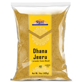 Rani Dhana-Jeeru (Coriander-Cumin Blend 50-50) Powder 14oz (400g) ~ All Natural | Vegan | Gluten Friendly | Non-GMO | Kosher | Indian Origin