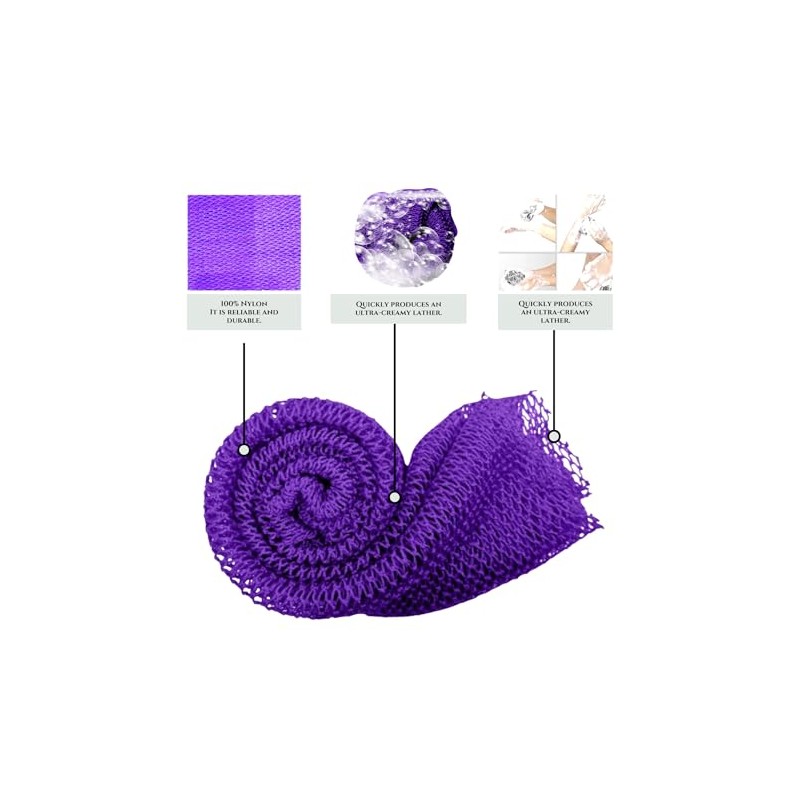 African Net Sponge Body Scrubber – XL Exfoliating Cloth for