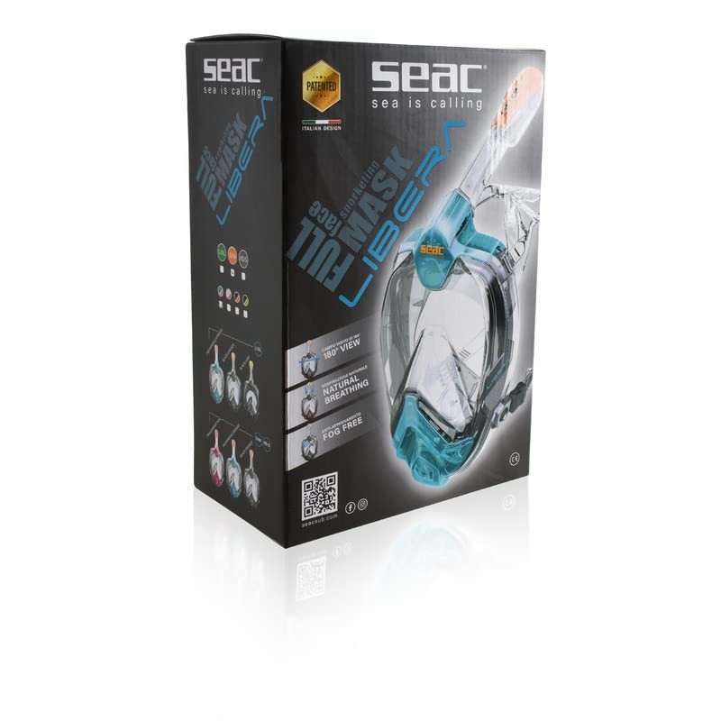 Seac Libera Full Face Snorkeling Mask with Quick Release Buckles,