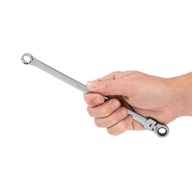 TEKTON 10 mm Long Fixed/Flex Head 12-Point Ratcheting Box End