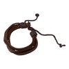 Ultra Brown Tie Loop Mens Leather Bracelets Genuine Leather Bracelets