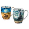McIntosh Van Gogh Wheatfields Fine Bone China Set of 2