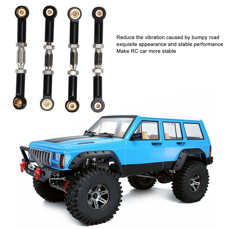 4Pcs RC Car Camber Links Black Aluminium Alloy Reduce Vibration