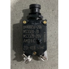Crouzet MS3320-20 / 84400056 / 84400056-20A / MS3320-20V Aircraft 20A Breaker