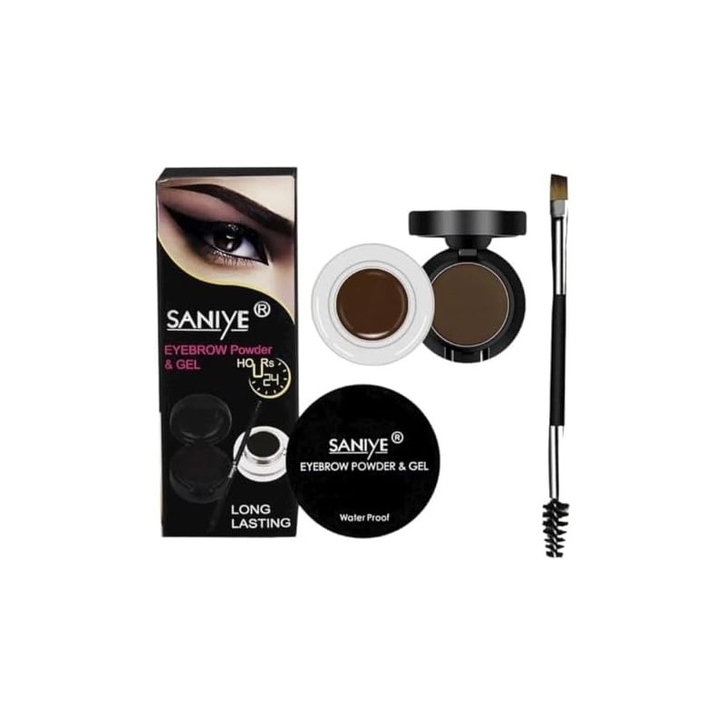 SANIYE Sombra y Gel Pomada Para Cejas Cepillo Incluido Long