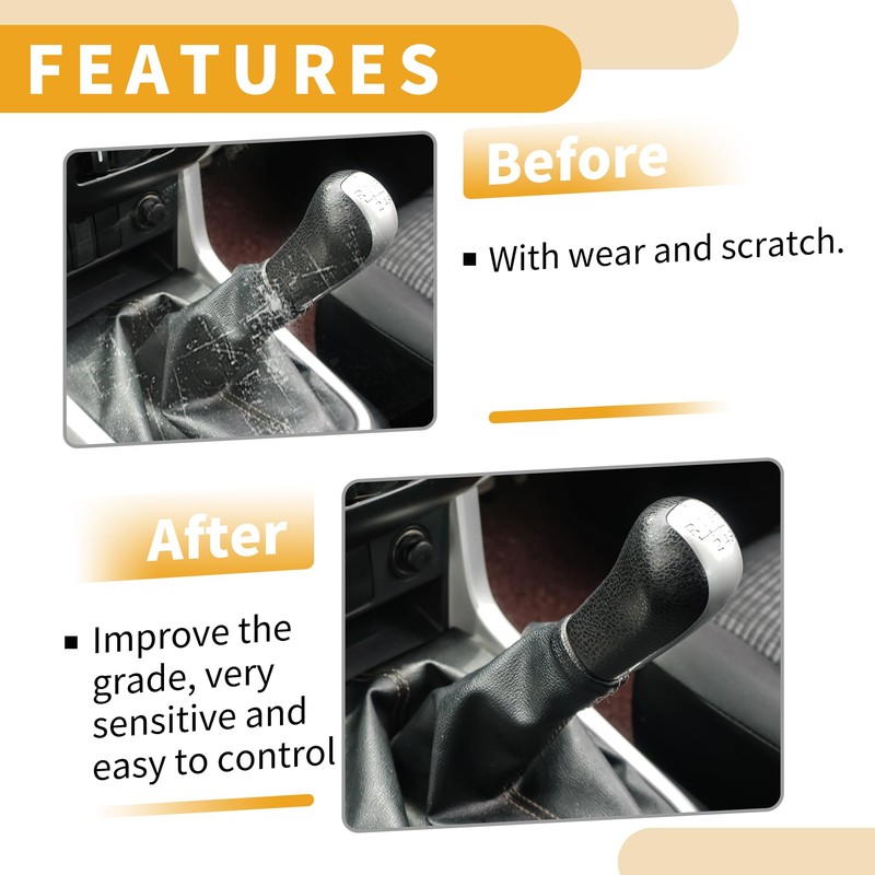 Partuto 5 Speed Manual Gear Shifter Knob with Cover No.7H0711113B