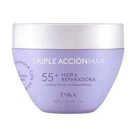 ésika - Crema para la cara Hidra Reparadora Triple Acción Max 55+ con ácido hialurónico y colágeno, 200 g