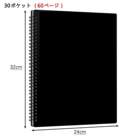 YFFSFDC A4 Size Ring Score File Storage Holder 30 Pages 60 Clear File Direct Writing Design