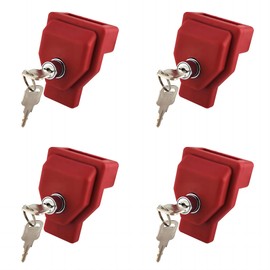 NAKAKEKO Plastic, Glad Hand Lock, Keyed Alike Pair (4-Pack) for Tractor Trailer Trucks - Semi Trailer Lock