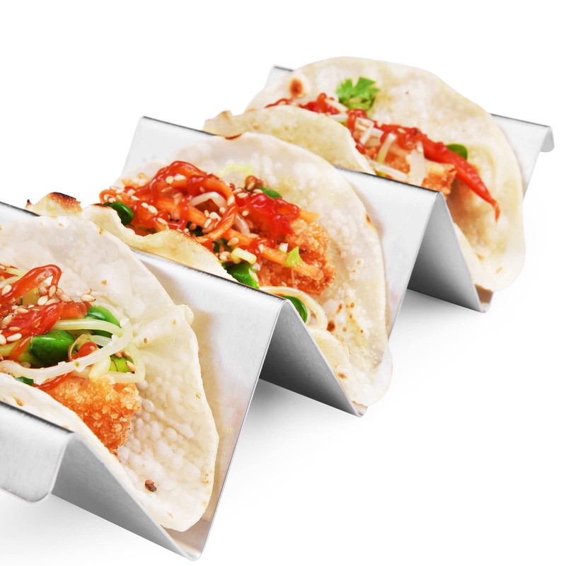 ARTTHOME. Taco Holders 4 Packs - Stainless Steel Taco Stand