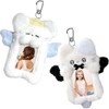 2 Pieces Cartoon Photocard Holder - Plush Rabbit and Cat