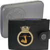 Klassek Agamemnon Submarine Image Men Wallet Real Leather Cap Badge
