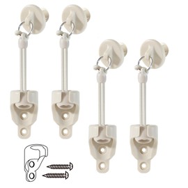 Caeafvoye Sun Shade Replacement Parts Kit: Reinforced Tie Downs & End Caps with Rings | Weather Resistant | Compatible with Coolaroo, Outdoor Blinds & Roller Shades (Beige, 2 Sets)