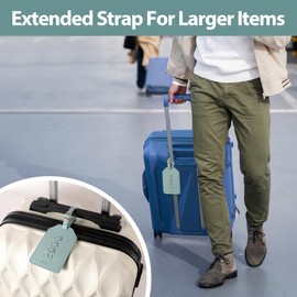 KINIVA 4 Pack Luggage Tags for Suitcase Women,Cute Suitcase Tags Identifiers Holder for Travel Cruise Essentials (Pink+Blue-4 pcs)