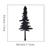 Pine Tree Rubber Stamp, 3/5 Inch Small Mini Christmas Stamp