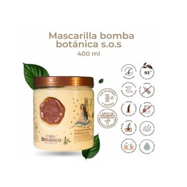 Mascarilla Capilar S.O.S. Bomba Botánica 400 ml  Repara profundamente, reduce la caída del cabello y acelera su crecimiento