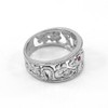Fine 925 Sterling Silver Open Design CZ-Studded Good Luck Charm