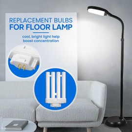 Lustaled 27W FML27-65K CFL Bulb, 6500K Daylight, 4-Pin GX10Q-4 Base Compact Fluorescent Light Bulb, Quad Tubes Replacement Bulb for VERILUX CFML27VLX, 4 Pin CFL Light Fixture- 2 Pack