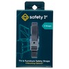 Safety 1st TV & Furniture Safety Straps, Black, Multi, 2