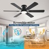 KNUN 56 inch Ceiling Fans with Lights,Brown Flush Mount Ceiling