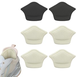 Heel Pads for Large Shoes, Heel Pads with Sponge Inserts, Shoe Patch Shoe Heel Repair Kit (3 Pairs - 1 Black + 2 Grey)