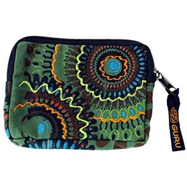 GURU SHOP Ethnic Men's Women's Cotton Wallet, olive, Casual