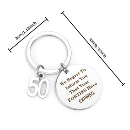 50th Birthday Gifts for Women,50th Birthday Gifts Men,Mens 50th Birthday Gifts,Funny 50th Birthday Gifts for Women,50th birthday gifts Keyring,50th Birthday Gifts Ideas Gifts Women Joke Gift Presents