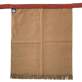 豊橋帆前掛け Japanese Traditional Durable Apron Homaekake for BBQ, Grill, Kitchen, Chef, Gardening (Light Brown, Small (with two Pockets A-type))