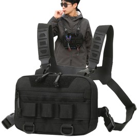 Chest Pack For Men,Oxford Cloth Portable Running Chest Bag 20L - Multi-Functional Breathable Back Mesh Vest Backpack Large Opening Fanny Pack For Hunting